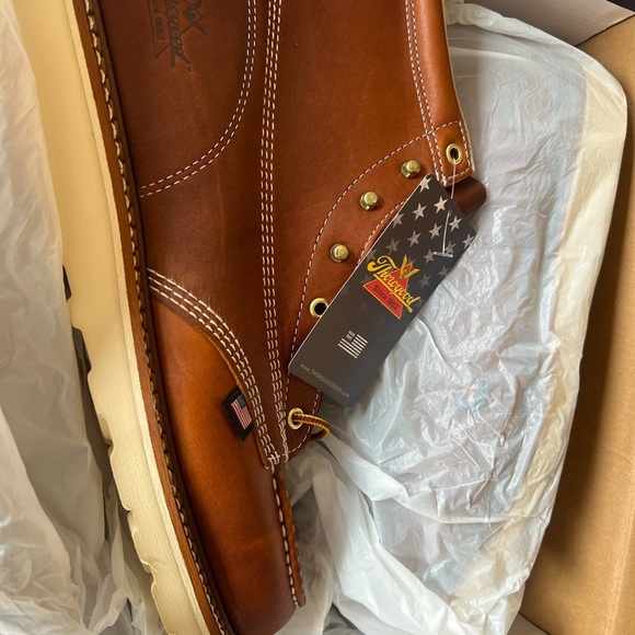 New Thorogood Mens Sz 11 American Heritage 6” moc toe tobacco boots steel toe main image 4